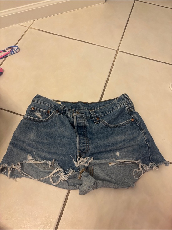 Levi's Pants - Levi's Distressed Blue Denim Jean Shorts